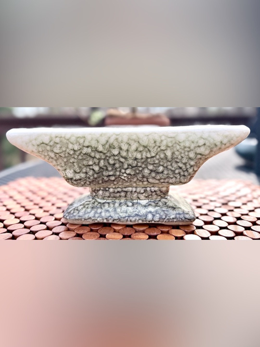 🪴 Vintage Ceramic Green Footed Planter (Possibly Unstamped McCoy), c. 1950-60
